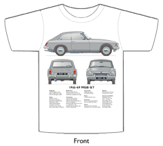 MGB GT (disc wheels) 1965-69 T-shirt Front
